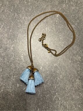 Like New - J.Crew Triple Tassel Pendant Chain Necklace 30” chain + extender